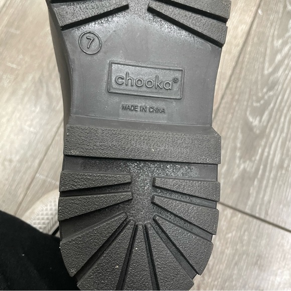 Chooka Plush Chelsea Rain Boots ankle women’s size  7 black - Picture 7 of 7